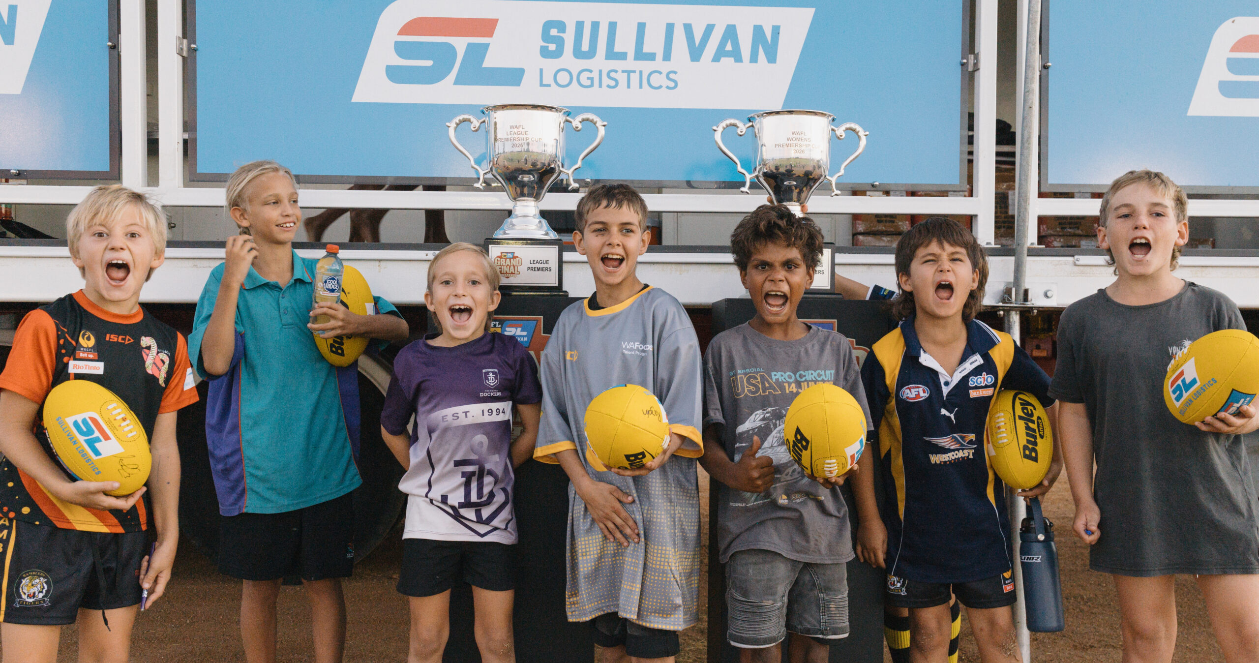 Sullivan Logistics WAFL Trophy Tour brings joy to young regional footballers